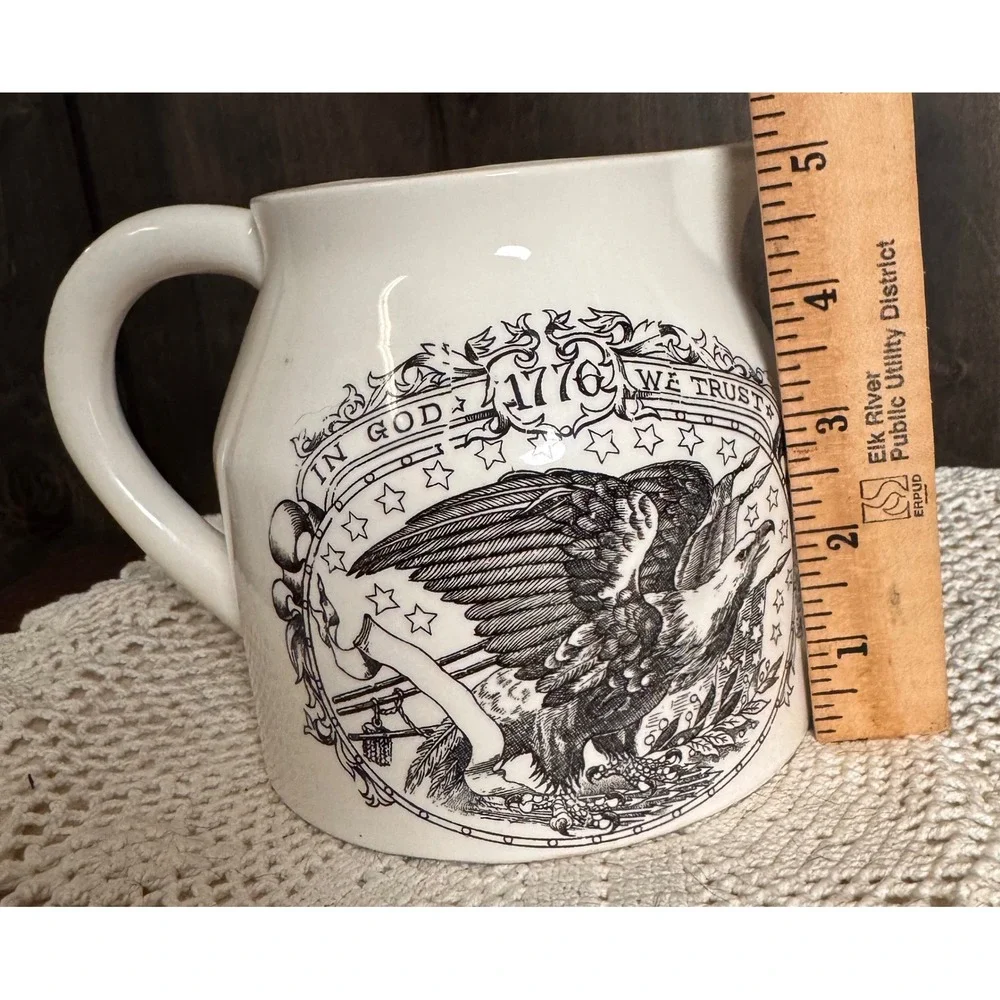 Vintage 1776‎ In God We Trust Pitcher White Eagle Made in Japan Collectible